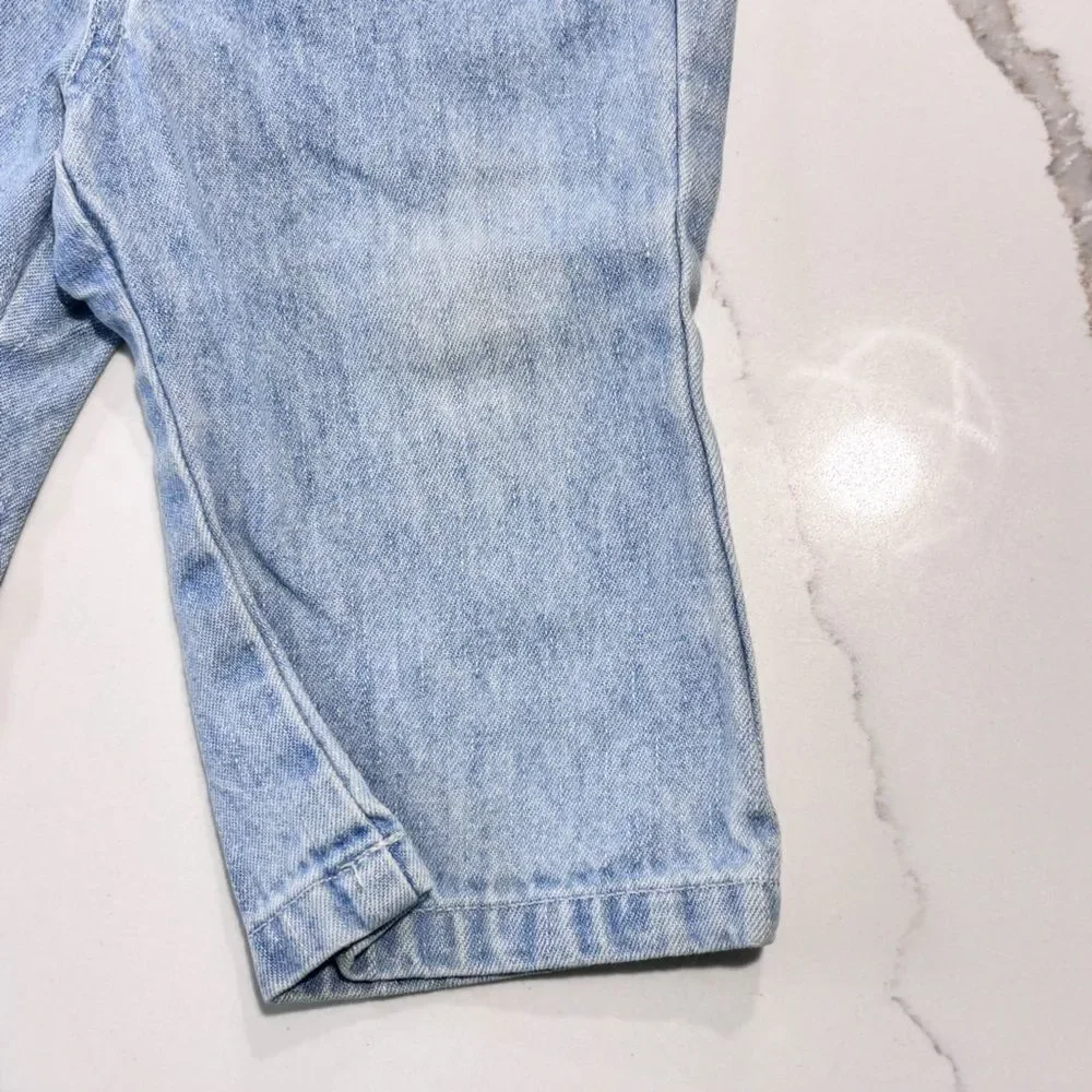 The Children’s Place Y2K 2000s Baby Girls Flare Blue Light Wash Denim Jeans 6-9M